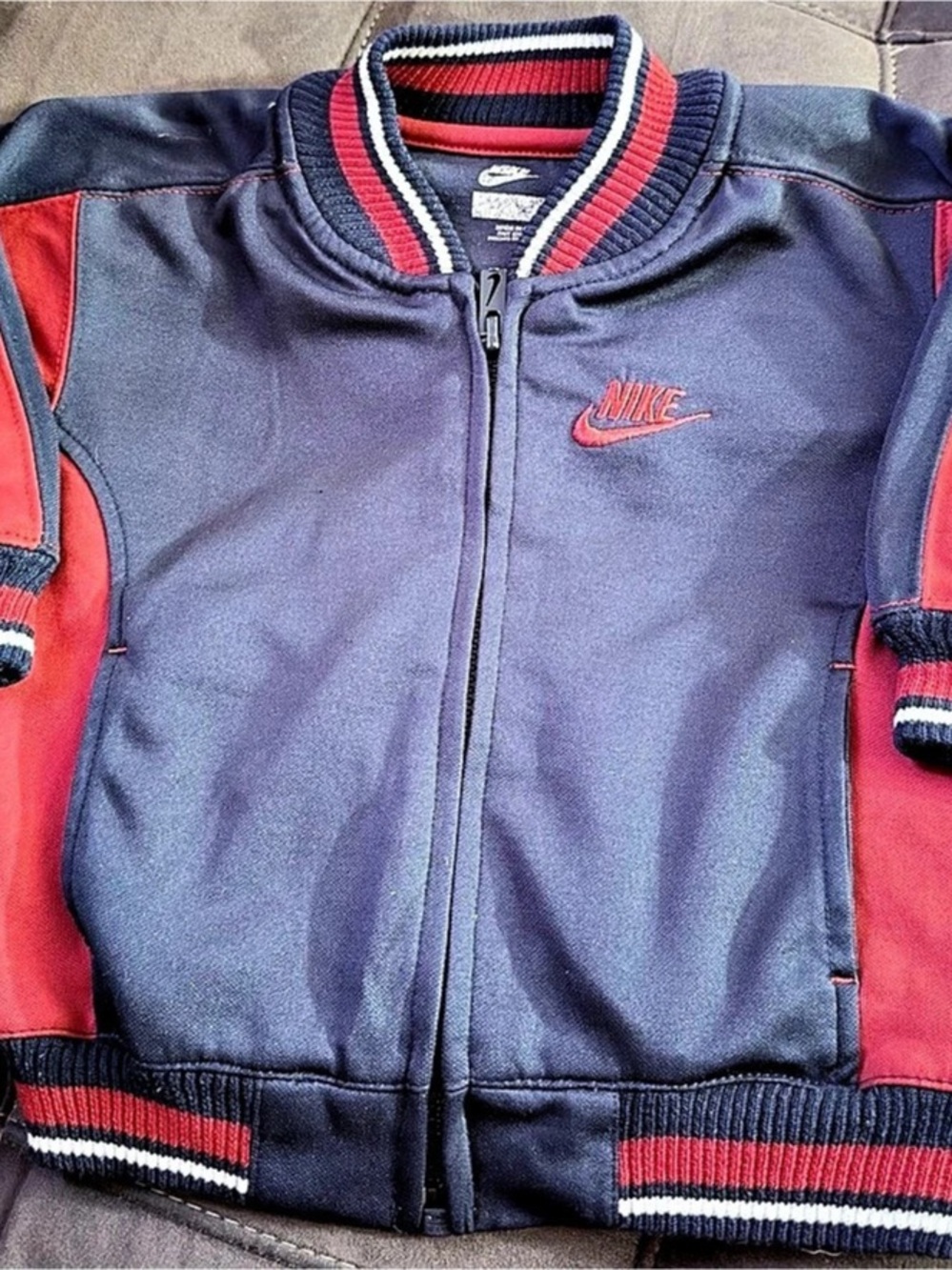 Nike Kids Blue & Red Color Block Jacket